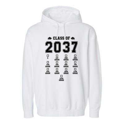 Class Of 2037 Grow With Me Prek To 12th Grade Gift Garment-Dyed Fleece Hoodie