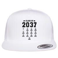 Class Of 2037 Grow With Me Prek To 12th Grade Gift Flat Bill Trucker Hat