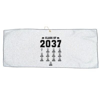 Class Of 2037 Grow With Me Prek To 12th Grade Gift Large Microfiber Waffle Golf Towel