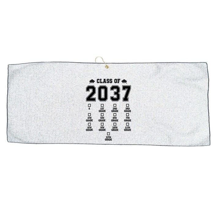 Class Of 2037 Grow With Me Prek To 12th Grade Gift Large Microfiber Waffle Golf Towel