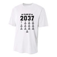 Class Of 2037 Grow With Me Prek To 12th Grade Gift Youth Performance Sprint T-Shirt