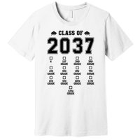 Class Of 2037 Grow With Me Prek To 12th Grade Gift Premium T-Shirt