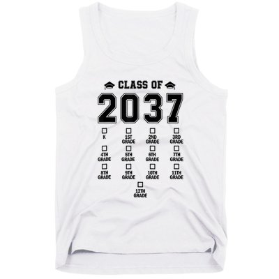 Class Of 2037 Grow With Me Prek To 12th Grade Gift Tank Top