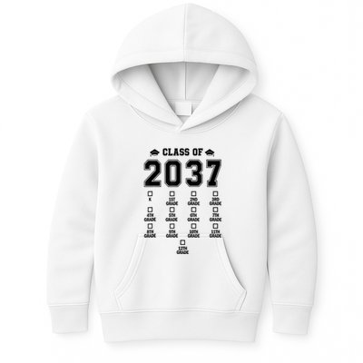 Class Of 2037 Grow With Me Prek To 12th Grade Gift Kids Hoodie