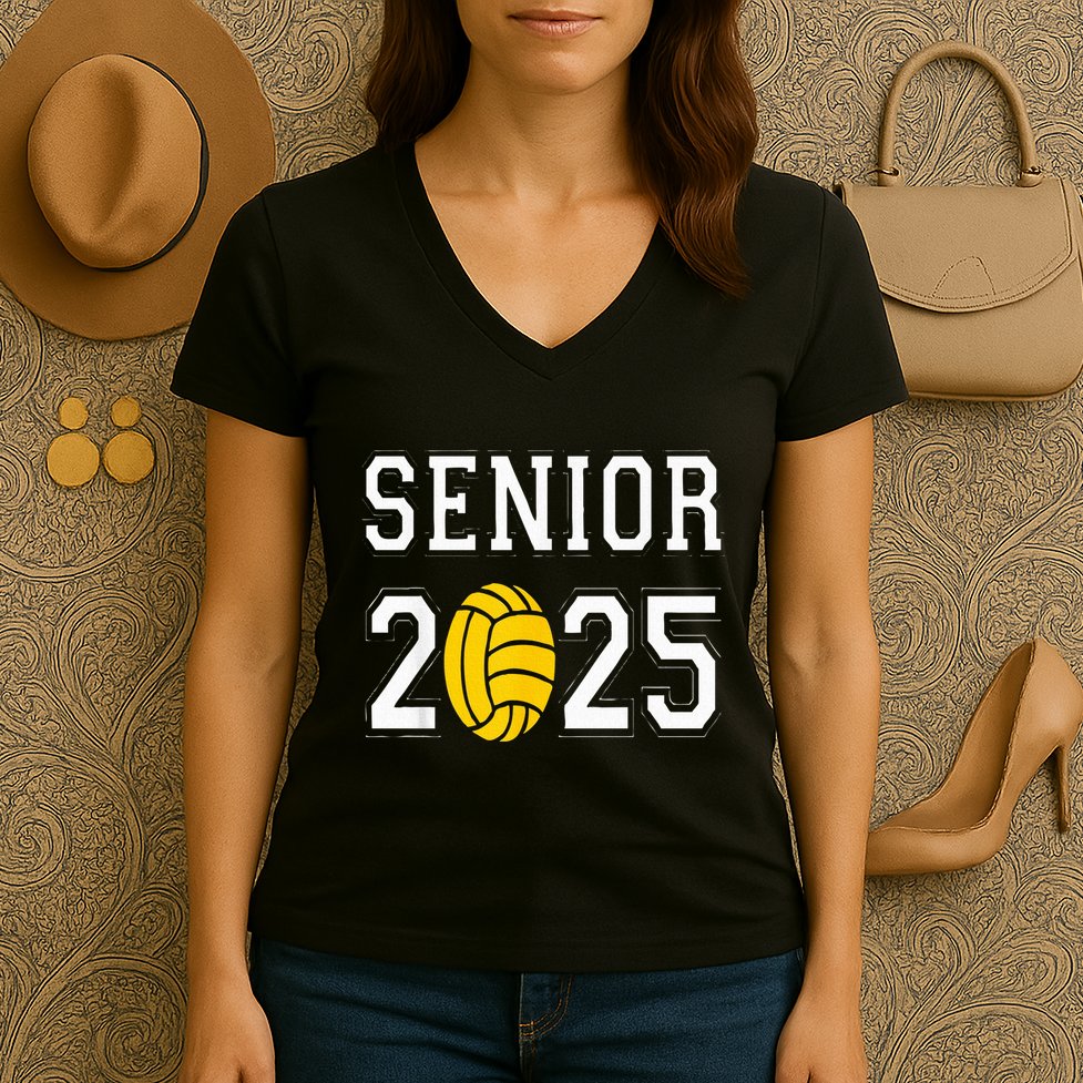 Class Of 2025 Graduation Waterpolo Women's V-Neck T-Shirt