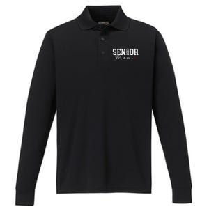 Class Of 2025 Senior Mom 2025 Graduation 2025 Back To School Gift Performance Long Sleeve Polo