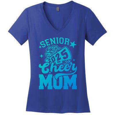 Class Of 2025 Senior Year Cheer Mom Cheerleader Senior 2025 Gift Women's V-Neck T-Shirt