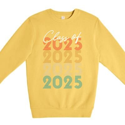 Class Of 2025 Vintage Senior 2025 Gift Premium Crewneck Sweatshirt