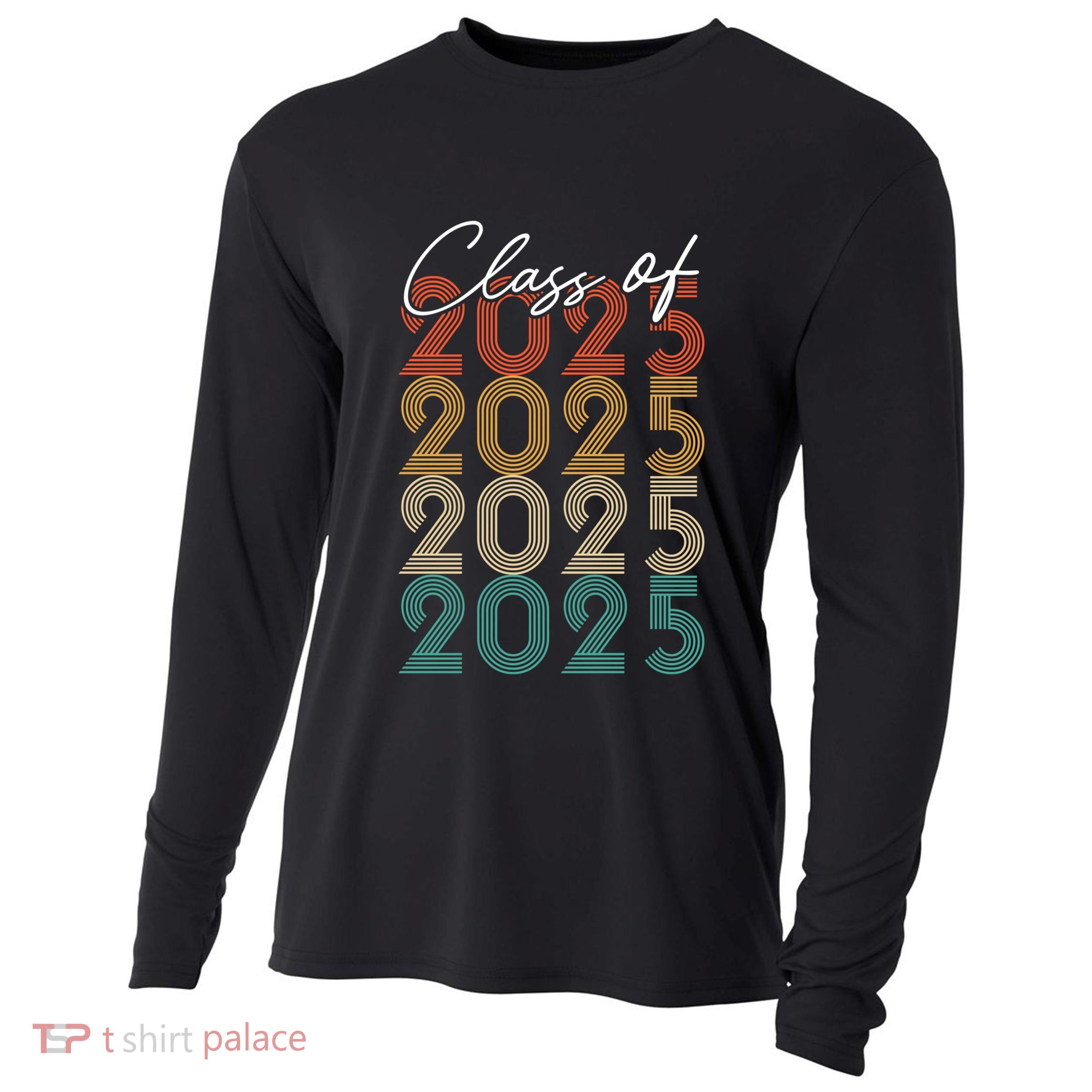 Class Of 2025 Vintage Senior 2025 Gift Cooling Performance Long Sleeve Crew