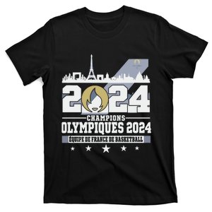 Champions Olympiques 2024 Equipe De France De Basketball T-Shirt