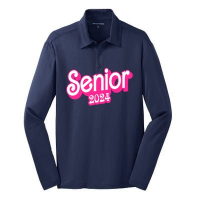 Class Of 2024 Senior Gifts Funny Seniors 2024 Silk Touch Performance Long Sleeve Polo