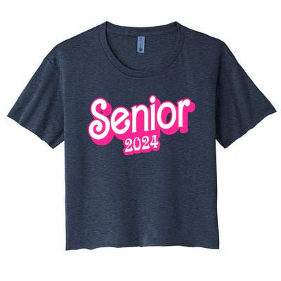 Class Of 2024 Senior Gifts Funny Seniors 2024 Women's Crop Top Tee