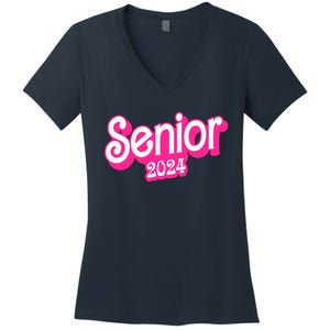 Class Of 2024 Senior Gifts Funny Seniors 2024 Women's V-Neck T-Shirt