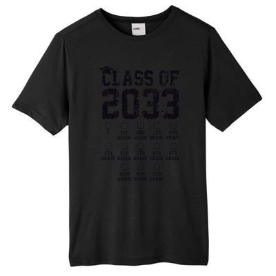 Class Of 2033 Grow With Me Check Mark First Day Of School Tall Fusion ChromaSoft Performance T-Shirt