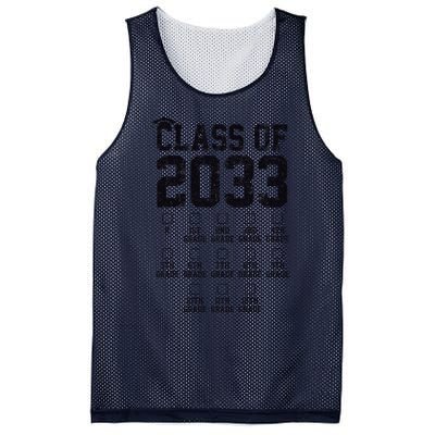 Class Of 2033 Grow With Me Check Mark First Day Of School Mesh Reversible Basketball Jersey Tank