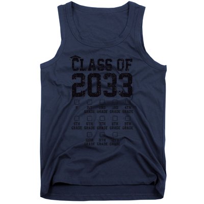 Class Of 2033 Grow With Me Check Mark First Day Of School Tank Top