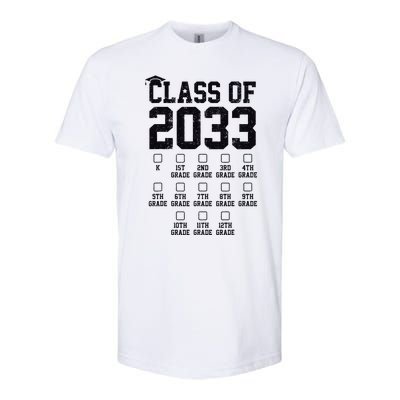 Class Of 2033 Grow With Me Check Mark First Day Of School Softstyle CVC T-Shirt