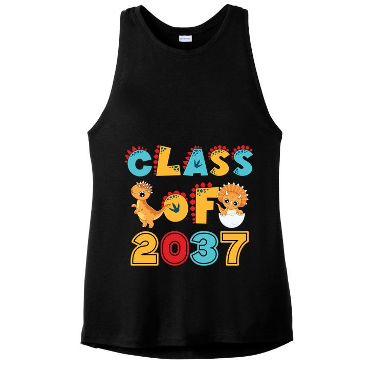 Class Of 2037 Grow With Me Kindergarten Graduation Ladies PosiCharge Tri-Blend Wicking Tank