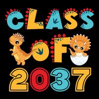 Class Of 2037 Grow With Me Kindergarten Graduation Backpack