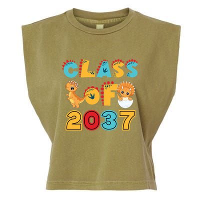 Class Of 2037 Grow With Me Kindergarten Graduation Garment-Dyed Women's Muscle Tee