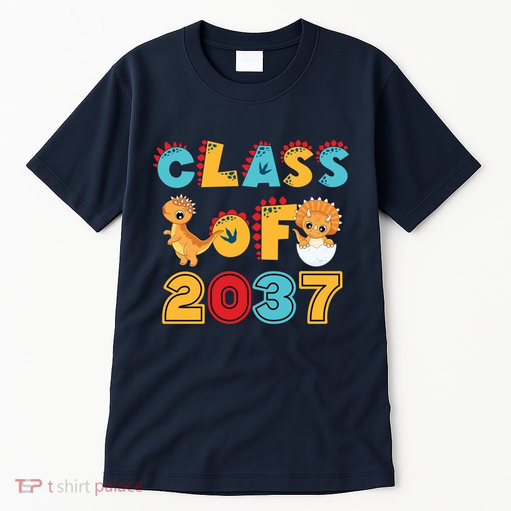 Class Of 2037 Grow With Me Kindergarten Graduation Tall T-Shirt