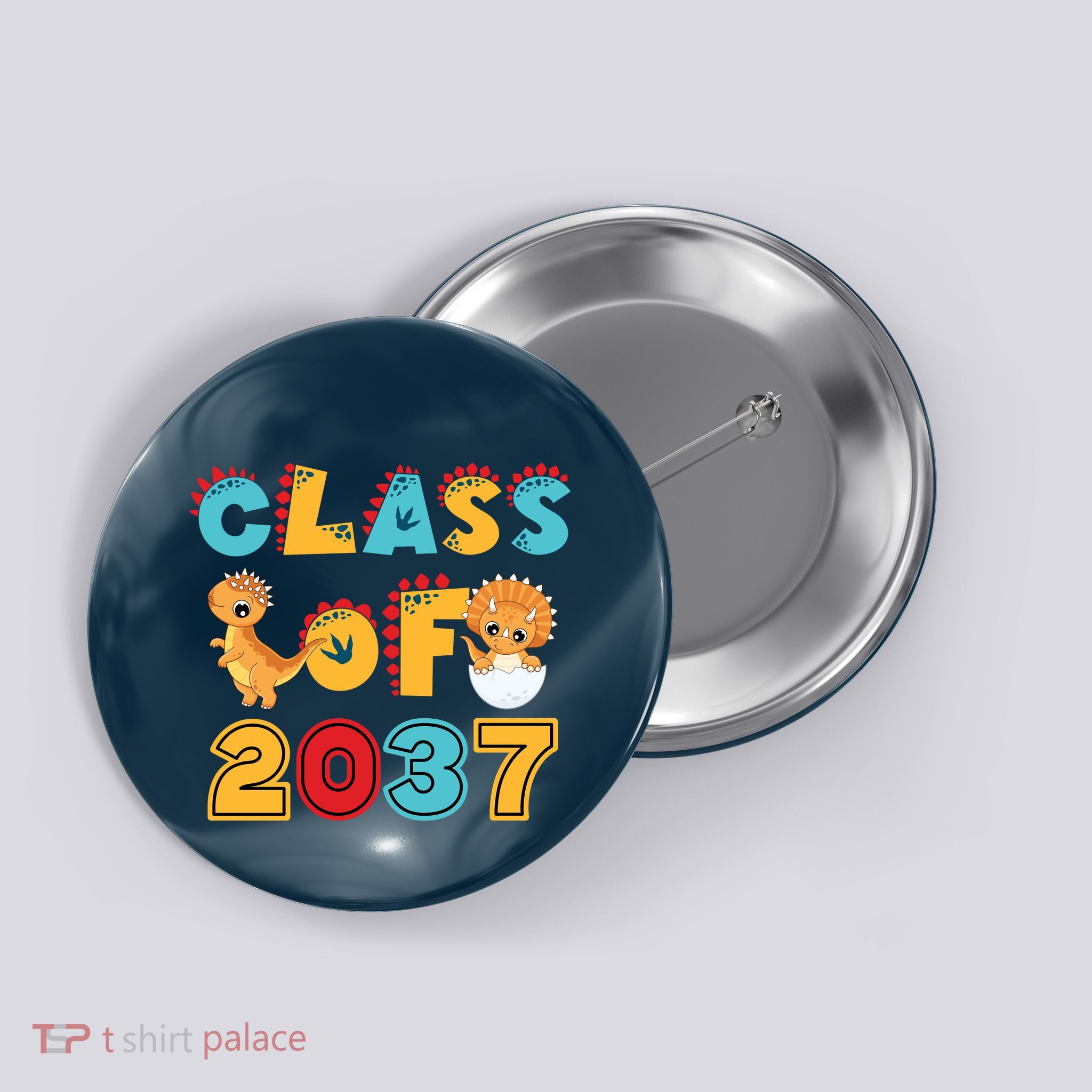 Class Of 2037 Grow With Me Kindergarten Graduation Button