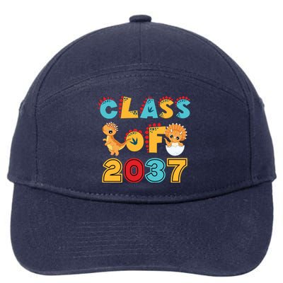 Class Of 2037 Grow With Me Kindergarten Graduation 7-Panel Snapback Hat