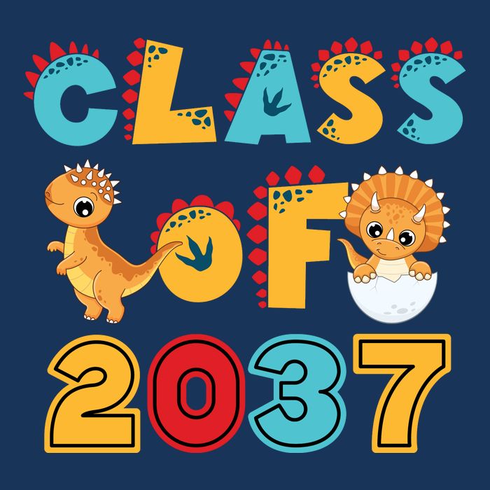 Class Of 2037 Grow With Me Kindergarten Graduation Flat Bill Trucker Hat