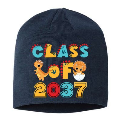 Class Of 2037 Grow With Me Kindergarten Graduation Sustainable Beanie