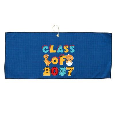Class Of 2037 Grow With Me Kindergarten Graduation Large Microfiber Waffle Golf Towel