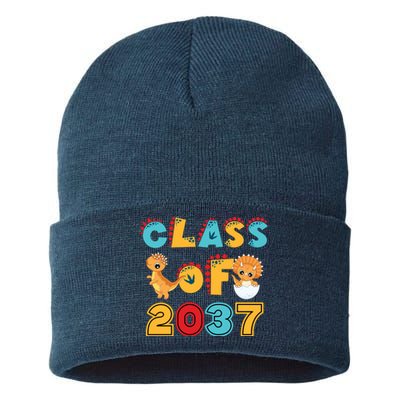 Class Of 2037 Grow With Me Kindergarten Graduation Sustainable Knit Beanie