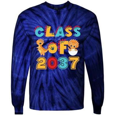 Class Of 2037 Grow With Me Kindergarten Graduation Tie-Dye Long Sleeve Shirt
