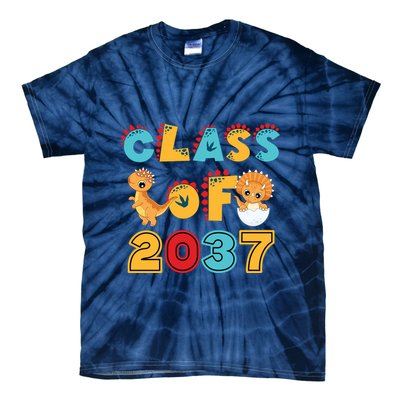 Class Of 2037 Grow With Me Kindergarten Graduation Tie-Dye T-Shirt