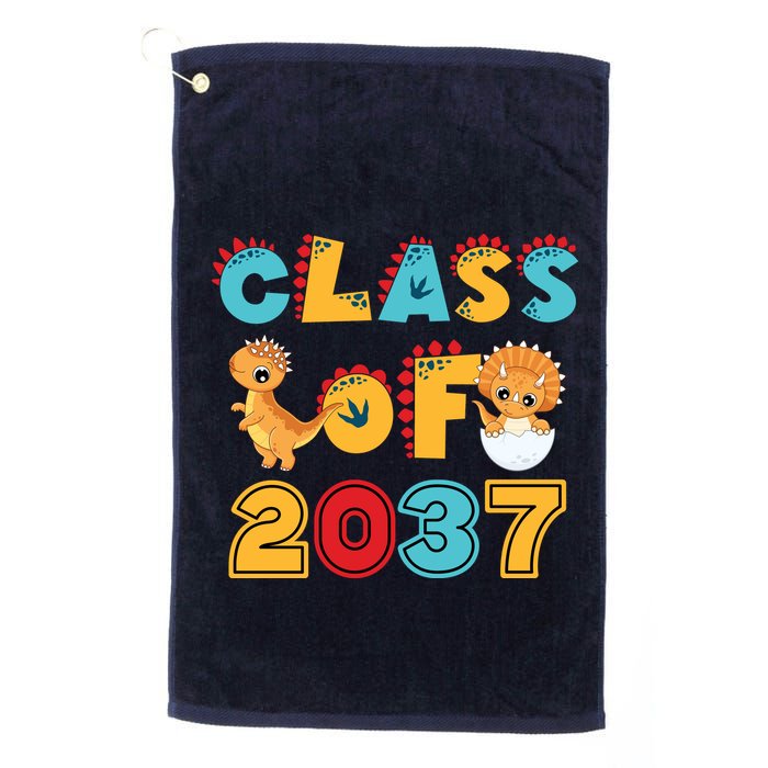 Class Of 2037 Grow With Me Kindergarten Graduation Golf Towel