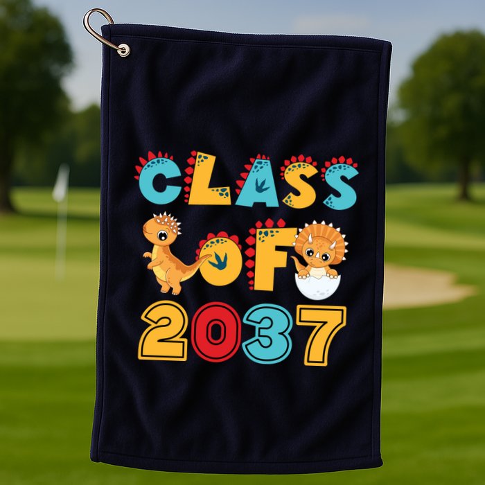 Class Of 2037 Grow With Me Kindergarten Graduation Golf Towel