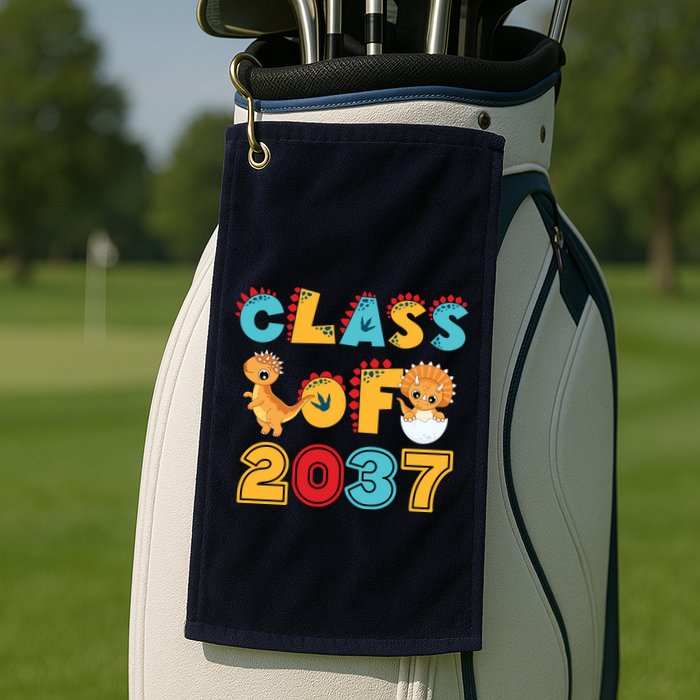 Class Of 2037 Grow With Me Kindergarten Graduation Golf Towel