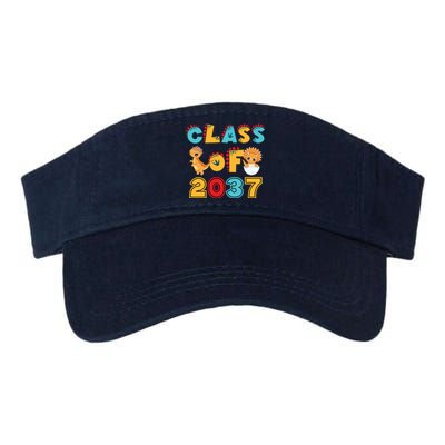 Class Of 2037 Grow With Me Kindergarten Graduation Valucap Bio-Washed Visor