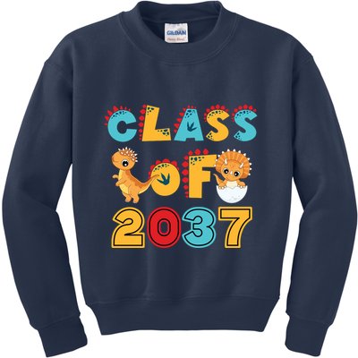 Class Of 2037 Grow With Me Kindergarten Graduation Kids Sweatshirt