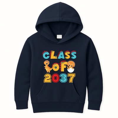 Class Of 2037 Grow With Me Kindergarten Graduation Kids Hoodie