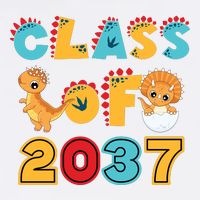 Class Of 2037 Grow With Me Kindergarten Graduation Garment-Dyed Sweatshirt