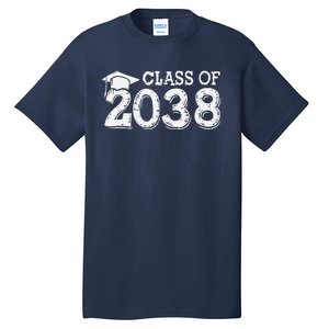 Class Of 2038 Grow With Me Handprints Space On Back Tall T-Shirt