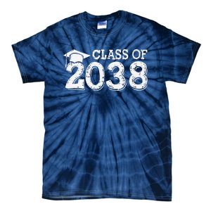 Class Of 2038 Grow With Me Handprints Space On Back Tie-Dye T-Shirt