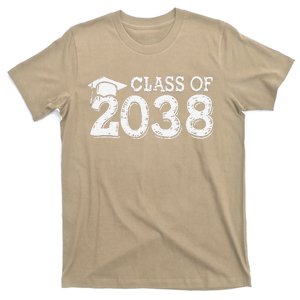 Class Of 2038 Grow With Me Handprints Space On Back T-Shirt