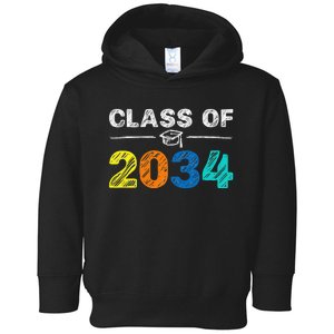 Class Of 2034 Grow With Me First Day Of School Graduation Toddler Hoodie