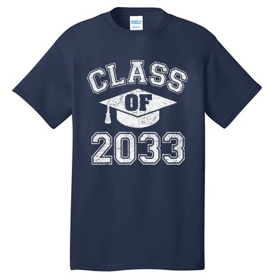 Class Of 2033 Grow With Me First Day Of Kindergarten Gift Tall T-Shirt