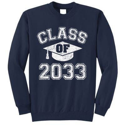 Class Of 2033 Grow With Me First Day Of Kindergarten Gift Tall Sweatshirt