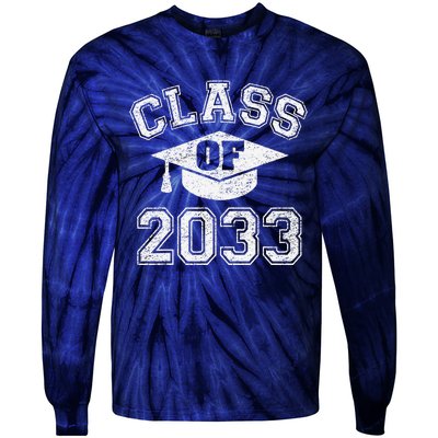 Class Of 2033 Grow With Me First Day Of Kindergarten Gift Tie-Dye Long Sleeve Shirt