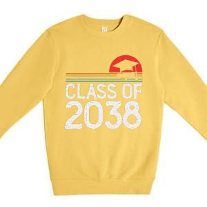 Class Of 2038 Grow With Me Kindergarten To Graduation Premium Crewneck Sweatshirt