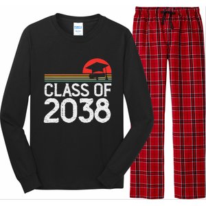 Class Of 2038 Grow With Me Kindergarten To Graduation Long Sleeve Pajama Set