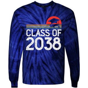 Class Of 2038 Grow With Me Kindergarten To Graduation Tie-Dye Long Sleeve Shirt